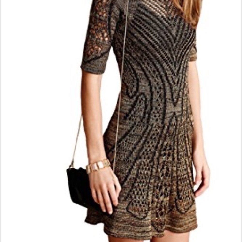 Cecilia Prado Obrizus Dress Gold and Black size m NWT - Picture 5 of 12